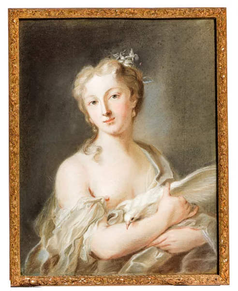 Rosalba Carriera — D’après Rosalba Carriera — Femme à la colombe