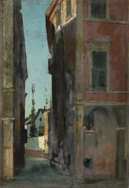 Telemaco Signorini — Attribué à Telemaco Signorini — Vue d'une ruelle,