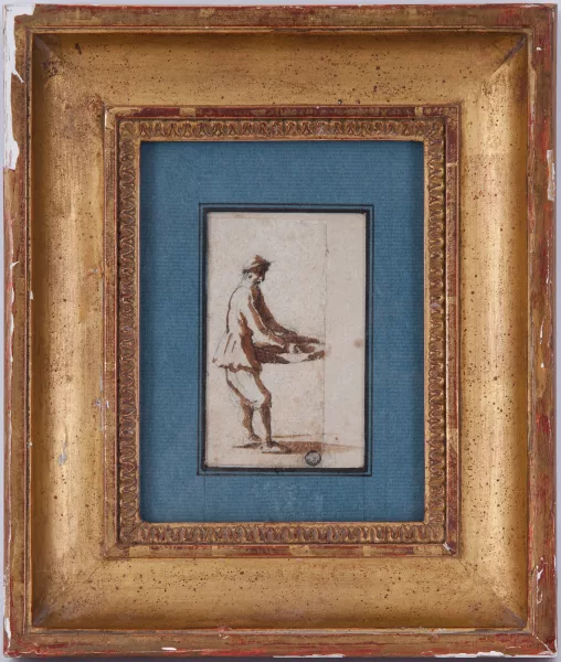 Jacques Callot — Attribué à Jacques Callot — Homme tenant un tamis