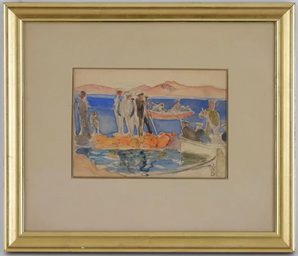 Maurice Denis — Marins et Barque à Toulon