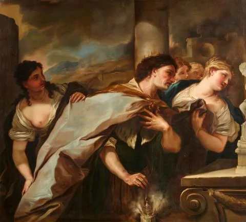 Luca Giordano — König Salomon, Götzen anbetend