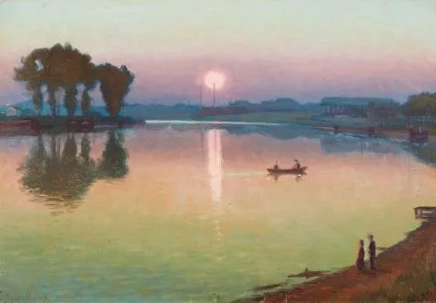 Charles Guilloux — Abenddämmerung an einem See