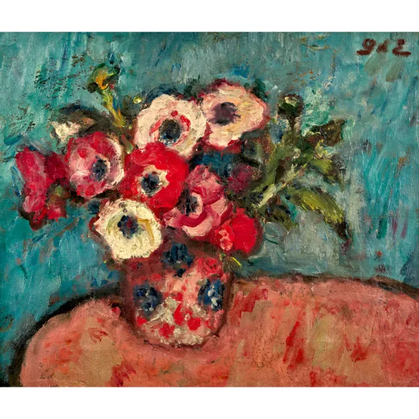 Georges d'Espagnat — Stillleben mit Anemonen.