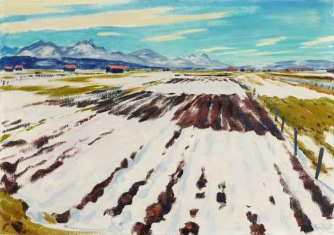 Arnold Balwé — Vorfrühling im Alpenvorland (Mooracker)