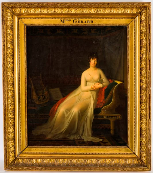 Marguerite Gérard — Attribué à Marguerite Gérard — Portrait de femme assise dans un intérieur,