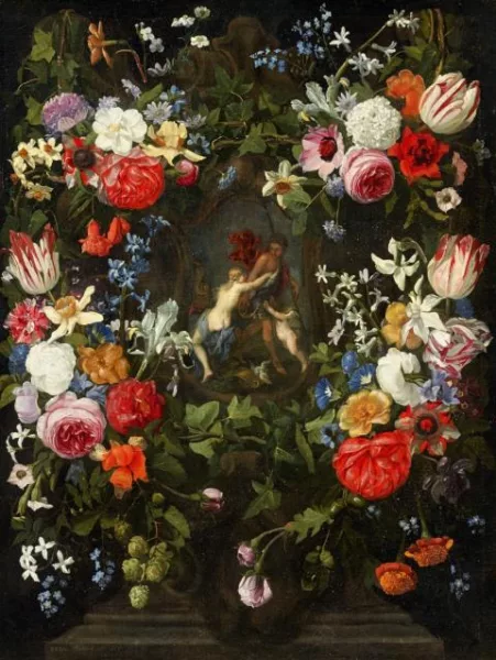 Jan Philip van Thielen — Blumengirlande mit Venus und Adonis