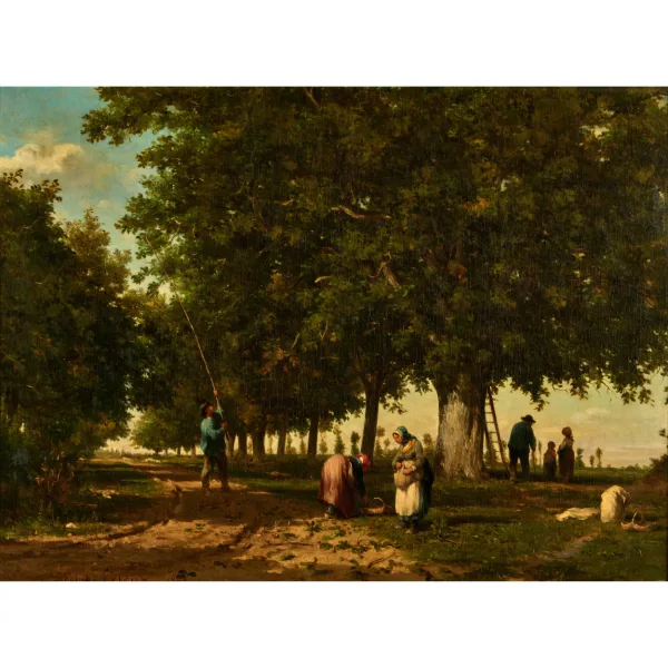 Adolphe Pierre Leleux — Die Nussernte.