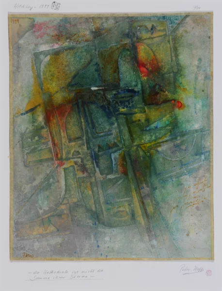 Peter Haff — 2 Gemälde: Die Kathedrale ist nicht die Summe ihrer Steine, 1999; Sand und Wasser geteilt, wie ein halbes Geständnis, 1999