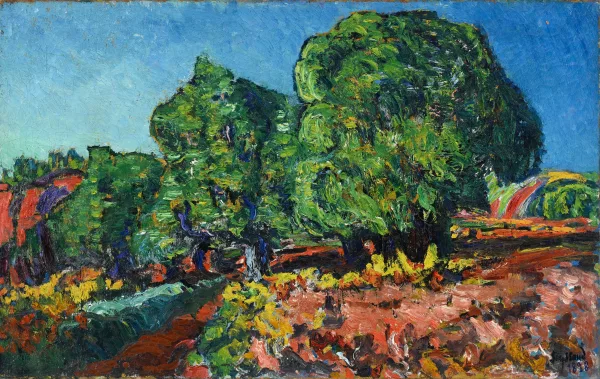 René Seyssaud — "Châtaigniers dans les ocres",