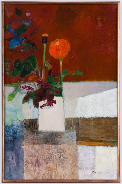 René Genis — "Zinnia" (Nature morte aux fleurs)