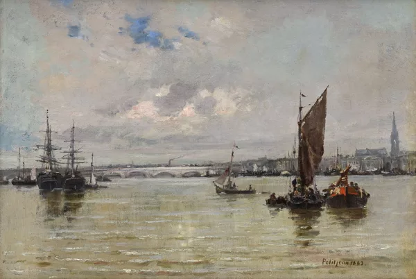 Edmond Marie Petitjean — Attribué à Edmond Marie Petitjean — Port de Bordeaux