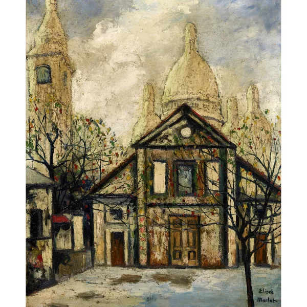 Élisée Maclet — Rue à Montmartre et Sacré Coeur.