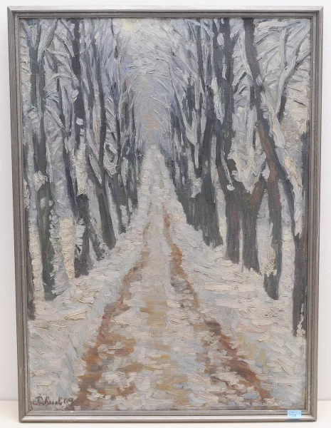 William Pechuel-Loesche — Friedhofsallee im Schnee