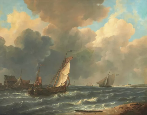 Johannes Christiaan Schotel — Schiffe auf stürmischer See