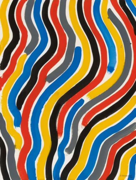 Sol LeWitt — Coups de pinceau sinueux
