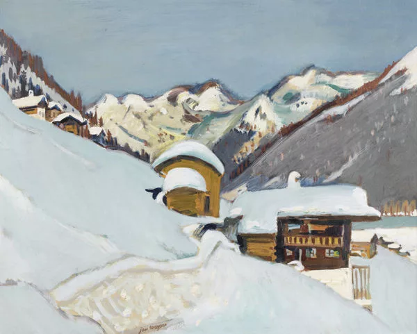 Jan Wiegers — "Winterlandschaft mit Davosersee".