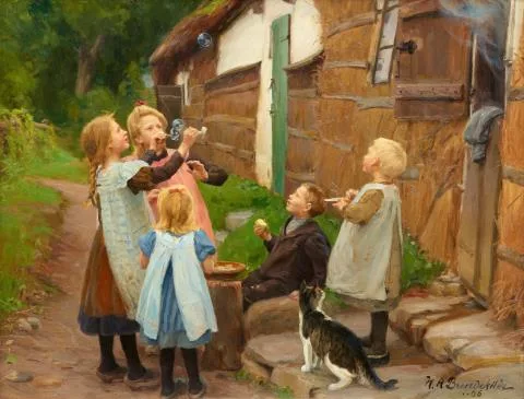H. A. Brendekilde — Seifenblasen
