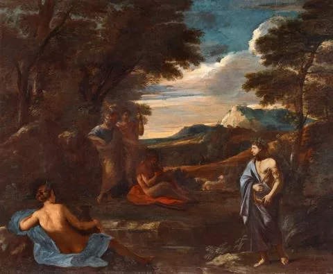 Nicolas Poussin — Landschaft mit Apoll und Marsyas