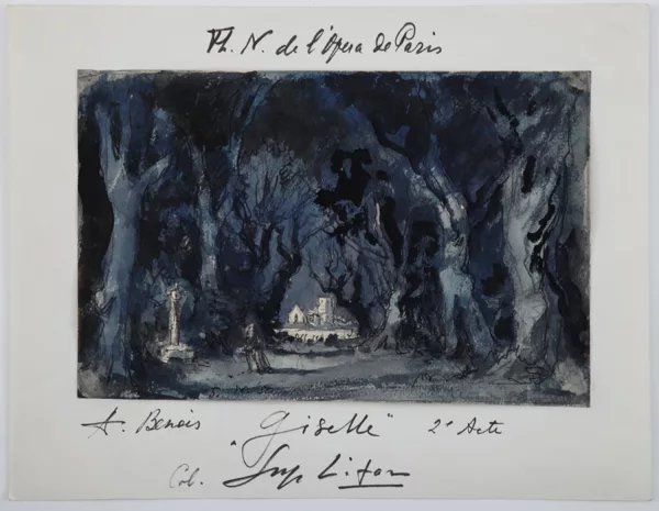 Alexandre Nikolaïevitch Benois — Décor pour le Ballet Giselle, 2ème Acte, Opéra de Paris