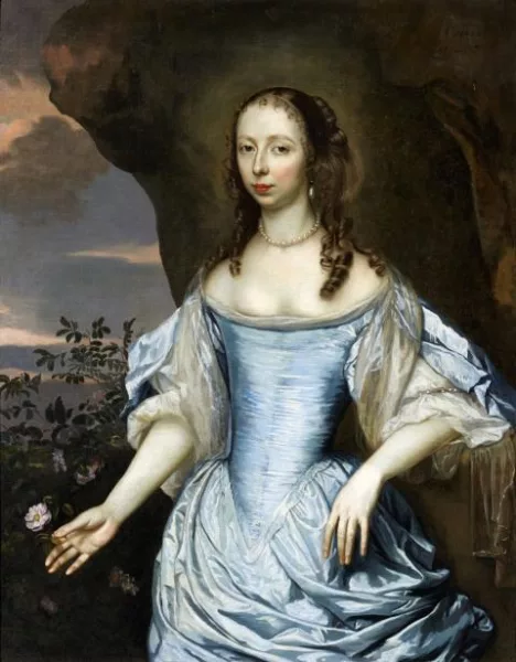 Jan Mytens — Bildnis einer Dame in blauem Kleid