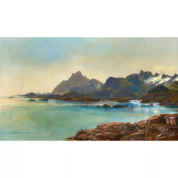 Edward Theodore Compton — A View of a Lofoten Fjord.