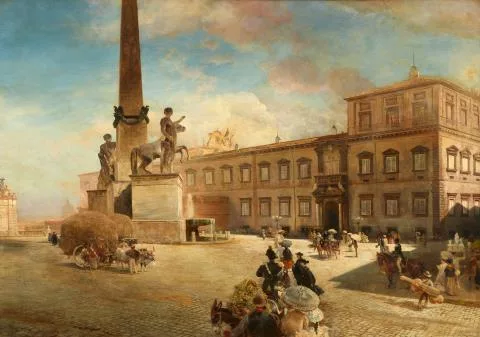 Oswald Achenbach — Der Quirinalspalast in Rom