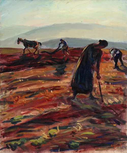 René Seyssaud — "Paysans à Villes-sur-Auzon",