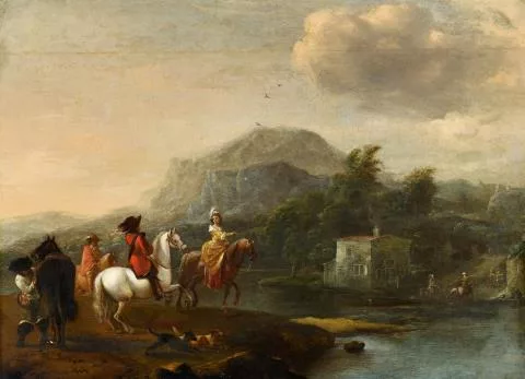 Pieter Wouwerman — Reiter an einer Furt