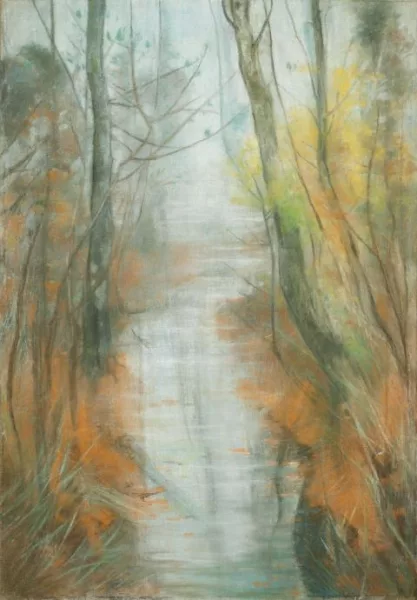 Karl Hagemeister — Der Wentorfgraben am Schwielowsee (Herbstliche Flusslandschaft)