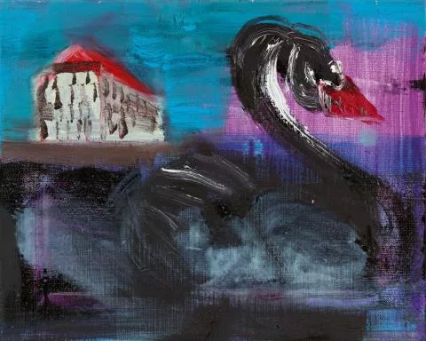 Rainer Fetting — Gammeldok mit Svane