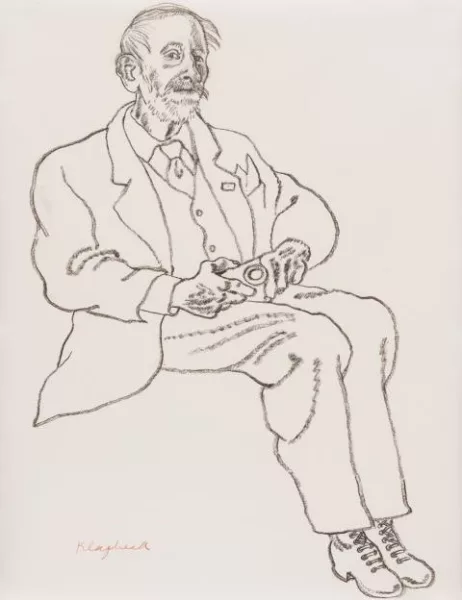 Konrad Klapheck — Ohne Titel (Portrait L. Fritz Gruber)