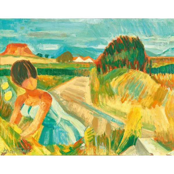 Roger Montané — "La cueilleuse de fleurs des champs".