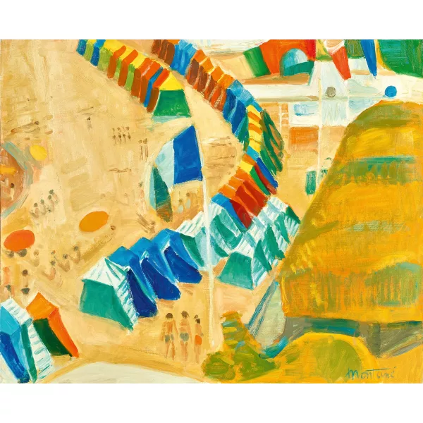 Roger Montané — "Cabine sur la plage (Royan)".