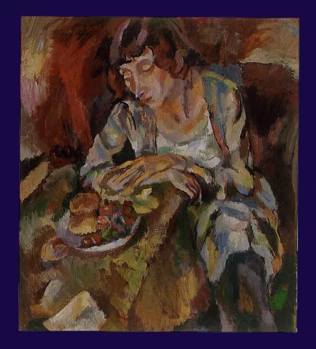 Jules Pascin — Hermine aux fruits, 1919