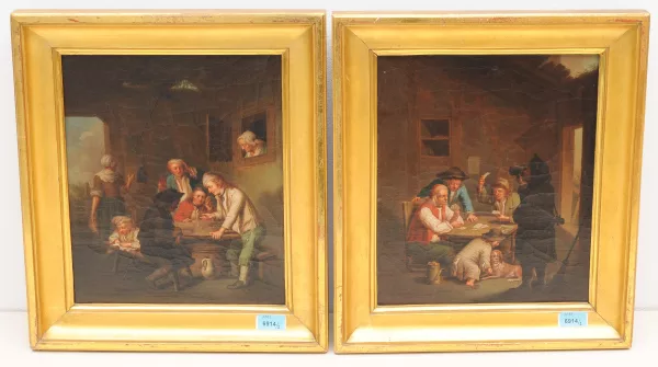 Johann Daniel Bager — Attribué à Bager, Johann Daniel — zugeschrieben Gegenstücke: Zwei Wirtshausszenen