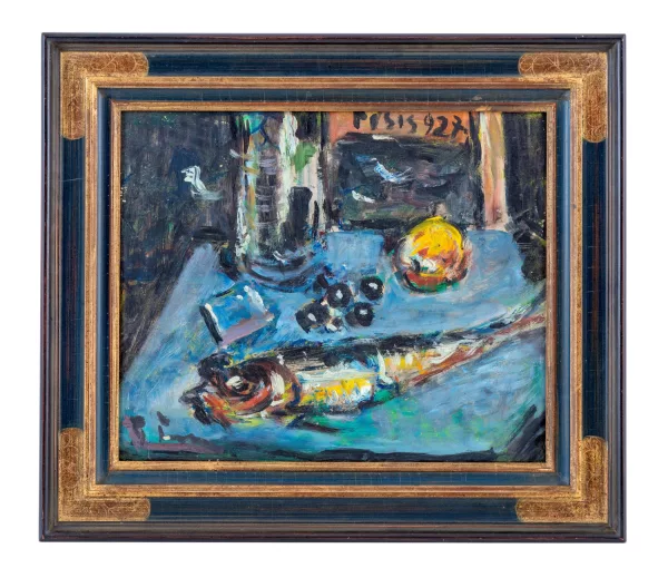 Filippo De Pisis — D’après Filippo De Pisis — Nature morte au poisson et pomme,