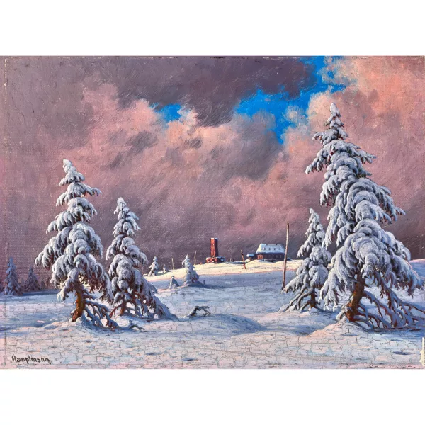 Karl Hauptmann — Verschneite Landschaft.