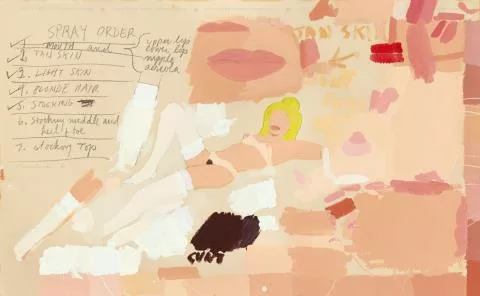 Tom Wesselmann — Paint Study for Great American Nude #82