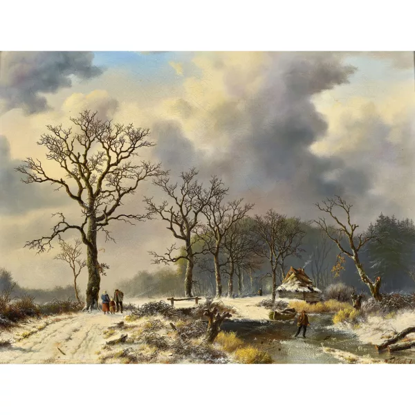 Willem de Klerk — "Ijsvermaak" (Eisvergnügen).