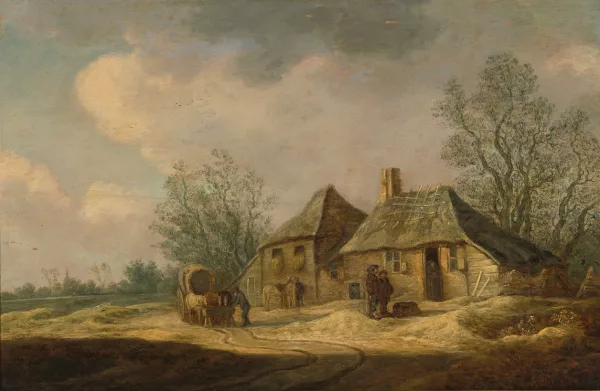 Pieter de Neyn — Attribué à Neyn, Pieter de — zugeschrieben Bauernhaus in einer Landschaft