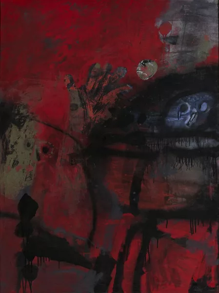 Antoni Clavé — Guerrier au fond rouge, no. 7",