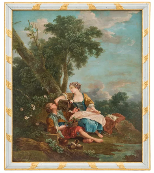 François Boucher — Dans le goût de François Boucher — Scène galante