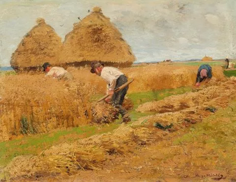 Hugo Mühlig — Bauern bei der Kornernte