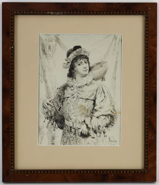 Ignace Spiridon — Ignace Spiridon (act.1869-1900), \\Joueur de luth\\,