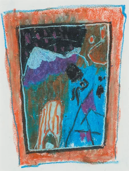 Andro Wekua — Komposition in Orange-, Lila und Blautönen