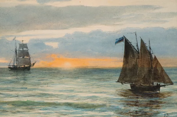 Alexandre Nikolaïevitch Benois — Attribué à Alexandre Benois — Marine