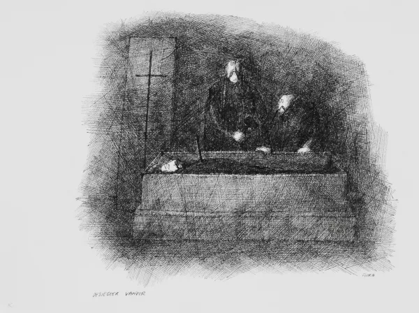 Paul Flora — Besiegter Vampir