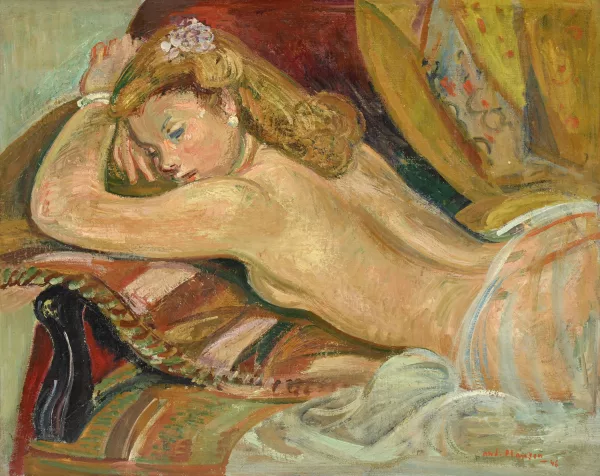 André Planson — Jeune femme au divan
