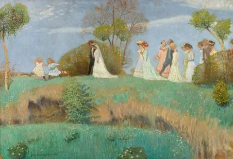 Otto Modersohn — Brautzug im Frühling