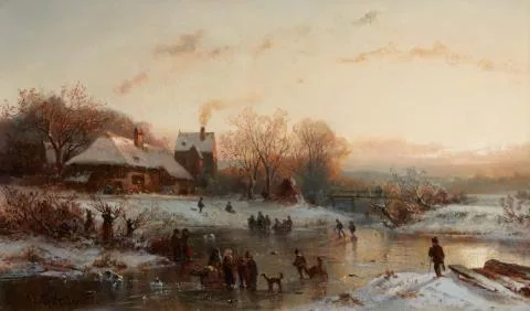 Adolf von Stademann — Winterlandschaft im Abendrot